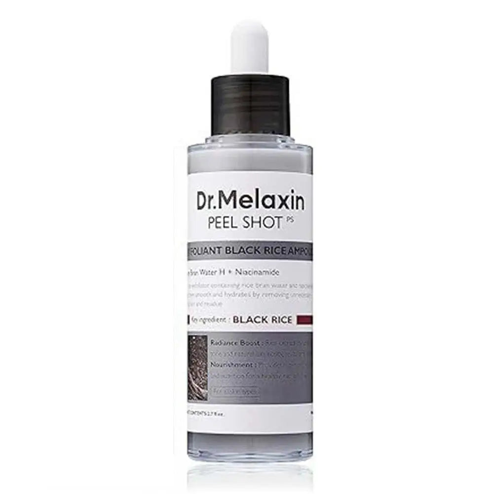 Dr. Melaxin Rice Exfoliating Essence Moisturizing Peel Shot White and Black Soften Serum Gentle Exfoliation Korean Skin Care